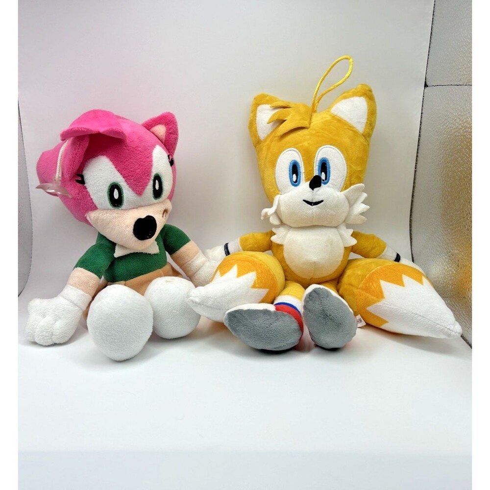 Sonic The Hedgehog Tails Amy Tails Plush Lot Of 2 Sega Character Plush